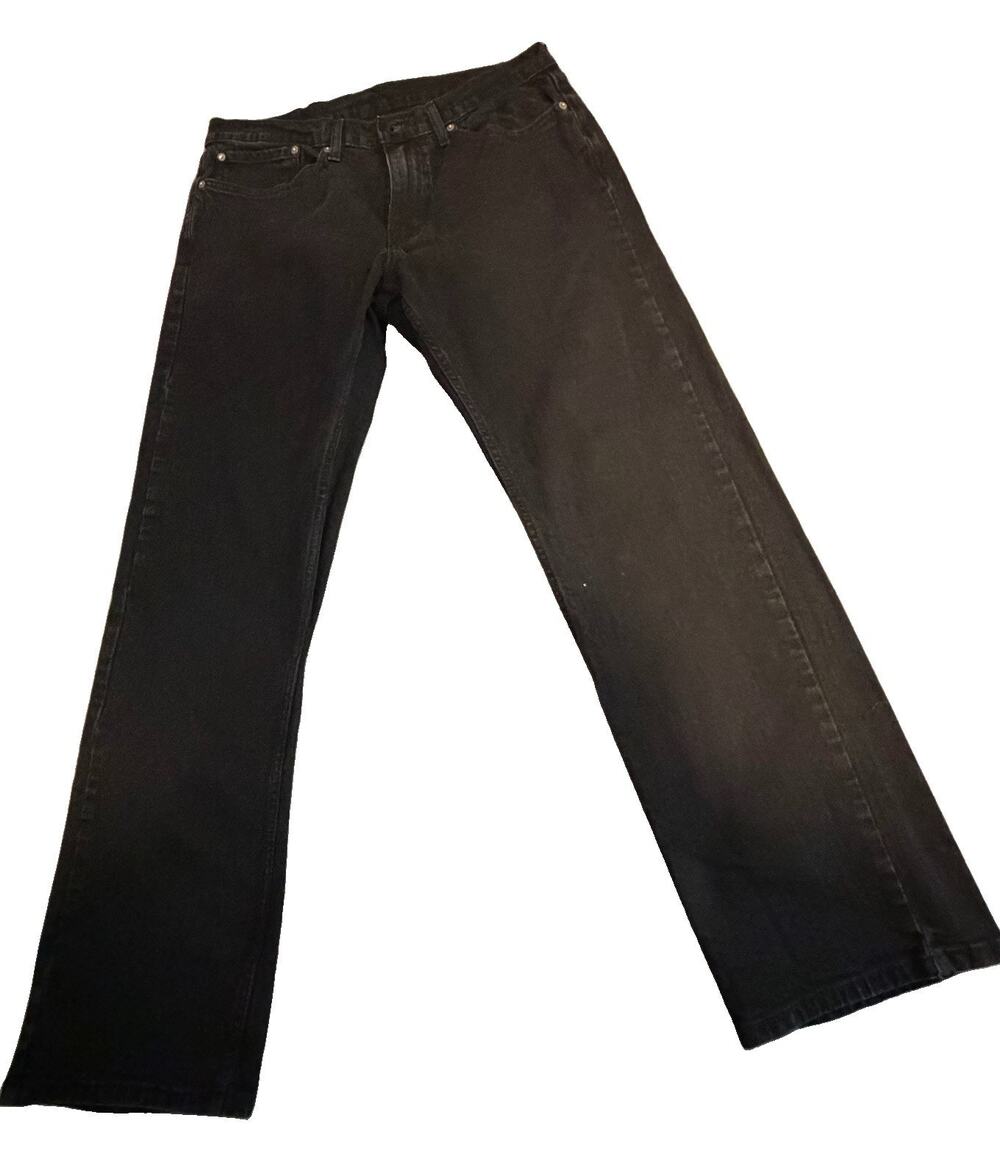 Levi’s 559 Relaxed Straight Jeans Men’s 34x32 Black Denim WaterLess